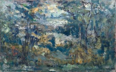 MORGENBÄUME - 2017, Öl auf Leinwand, 65 x 105 cm Gradischnig Ernst