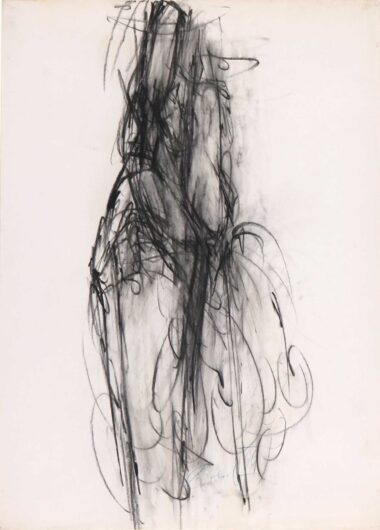 OHNE TITEL - 1966, Kohle auf Papier, ca. 69,5 x 50 cm Bischof Peter