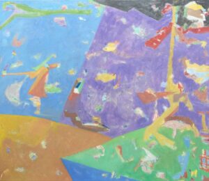 OHNE TITEL - 2024, Öl auf Leinwand, 130 x 150 cm Taupe Johann Julian