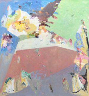 OHNE TITEL - 2025, Öl auf Leinwand, 130 x 120 cm Taupe Johann Julian