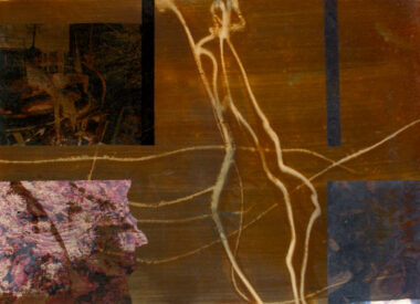 ETNA MONTAGNOLA - 2003, Aquarell, Collage auf Bütten, 50 x 68 cm Stejskal Herbert