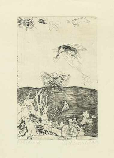 KURT KOCHERSCHEIDT, OHNE TITEL - 1969, Radierung, Probedruck, 30,4 x 19,6 cm (48,1 x 34,1 cm) Kocherscheidt Kurt