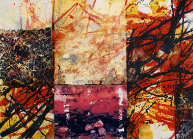 MURO E. MACCHIA 1 - 2000, Aquarell, Collage auf Bütten, 50 x 68 cm Stejskal Herbert