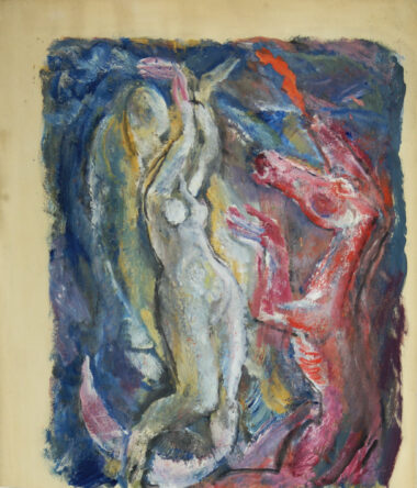 MYTHOLOGISCHE SZENE - um 1919/20, Tempera auf Papier, 33 x 28,5 cm Thöny Wilhelm