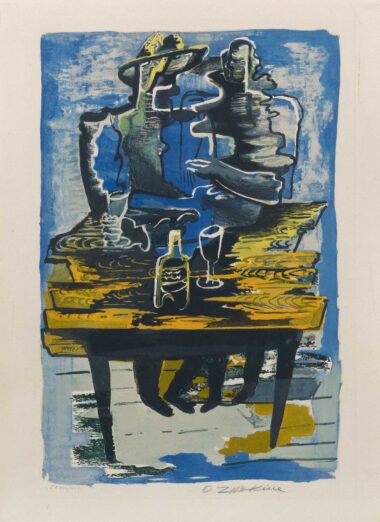 OSSIP ZADKINE, APÉRATIF CUBISTE, Farblithographie, Ex.: EA XXX/XXX, ca. 61 x 40 cm (70,3 x 51,3 cm) Zadkine Ossip
