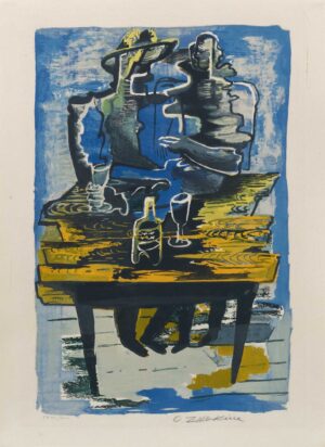 OSSIP ZADKINE, APÉRATIF CUBISTE, Farblithographie, Ex.: EA XXX/XXX, ca. 61 x 40 cm (70,3 x 51,3 cm) Zadkine Ossip