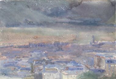 ROUEN - 1975, Aquarell auf Papier, 38 x 56,4 cm Kruckenhauser Hans