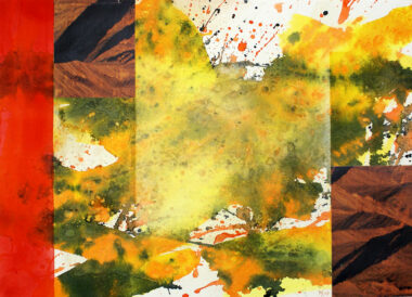 TERRA SICILIAN - 2013, Aquarell, Collage auf Bütten, 50 x 68 cm Stejskal Herbert