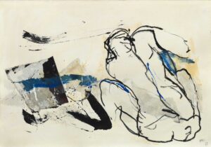 VERLORENE ZEIT - 2025, Öl, Acryl auf Kupferdruckpapier, 54 x 77 cm (68 x 92 cm) Mlenek Hannes