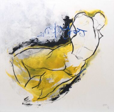 VON DER SCHWERKRAFT BEFREIT - 2025, Ölfarbe, Acryl auf Leinwand, 117 x 120 cm Mlenek Hannes