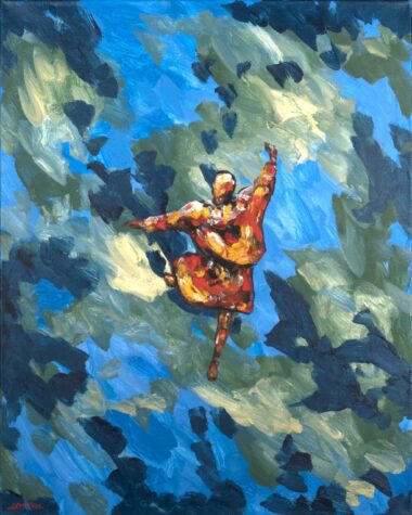 FREIHEIT IM STURM - 2020, Öl auf Leinwand, 100 x 80 cm Scheidl Roman