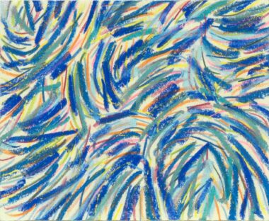 LES BELLES RIVES JUAN-LE-PINS - 2015, Mischtechnik auf Papier, 12 x 13,5 cm Strohte Alexander