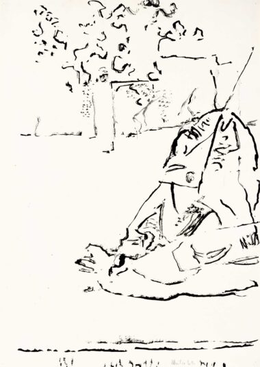 OHNE - 1962, Pinsel in Tusche auf Papier, 88,2 x 62,6 cm, Weiler14 Weiler Max