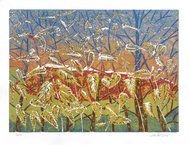 OHNE TITEL - 2025, Farbholzschnitt, ca. 42,2 x 58,2 cm (51 x 65,5 cm) Richter Wolfgang