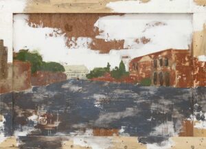 ROM, COLOSSEUM - 2025, Mischtechnik auf Holz, 79,8 x 111 cm Salzmann Nieves