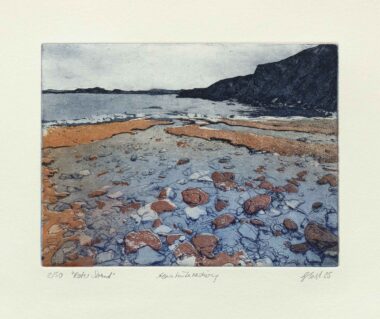 ROTER STRAND - 2025, Aquatintaradierung, 14,7 x 19,8 cm (26,7 x 39,3 cm) Pohl Susanne