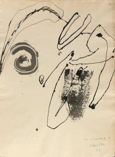 SINNLICH - 2002, Tusche auf Papier, ca. 47,5 x 35 cm Skrička Ernst