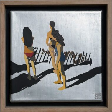 SIRMIONE I - 2022, Acryl auf Leinwand, 20 x 20 cm Loewit Georg