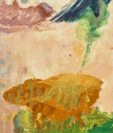 WIE EINE LANDSCHAFT, FELSBLOCK - 1962, Eitempera auf Leinwand, 130 x 110 cm Weiler Max