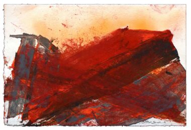 aus der Serie MATERIE - 2025, Öl auf Bütten, 39,6 x 58,6 cm Moser Maria