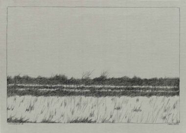 CAMARGUE II - 2003, Federzeichnung auf Papier, ca. 20,5 x 30,5 cm (24,8 x 33,4 cm) Flora Paul