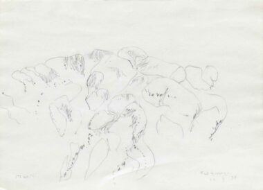 GEBIRGSLANDSCHAFT - 1974, Bleistift auf Papier, 23,8 x 32,7 cm Mušič Zoran