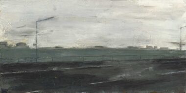 LAMPADAIRES - 2025, Mischtechnik auf Holz, 35,2 x 70,3 cm Salzmann Nieves