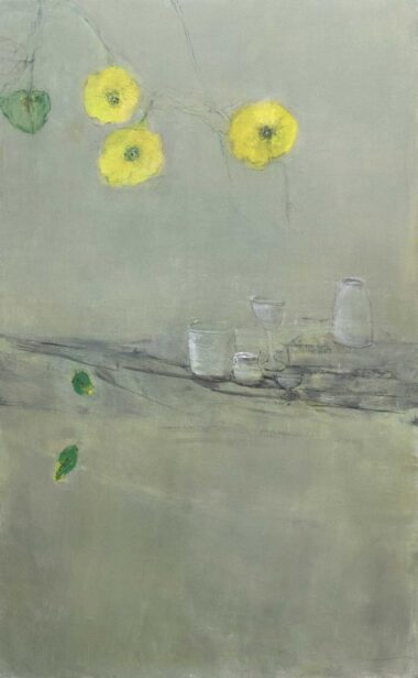 SOUDAIN (unerwartet) - 2025, Öl auf Holz, 130 x 81 cm Bottet Nicole