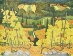 STEIRISCHER WEINBERG - 1993, Lithographie, 50,5 x 66 cm Kaufmann Wilhelm