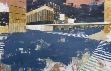 TOKYO BY NIGHT - 2025, Mischtechnik auf Holz, 123,4 x 193,2 cm Salzmann Nieves