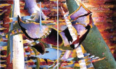 AUS SARASTROS KÜCHE - Venedig 2005, aus dem Zyklus Sarastros Küche, Diptychon, Pastell auf Papier, 42 x 70 cm, FD 05001 Danielis Friedrich