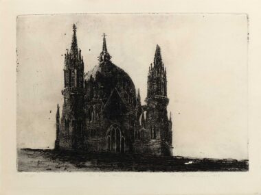 DIE KIRCHE MARIA VOM SIEGE - 1962, Radierung, Ex.: E.A., 40,5 x 58 cm (50,1 x 65,6 cm) Kruckenhauser Hans