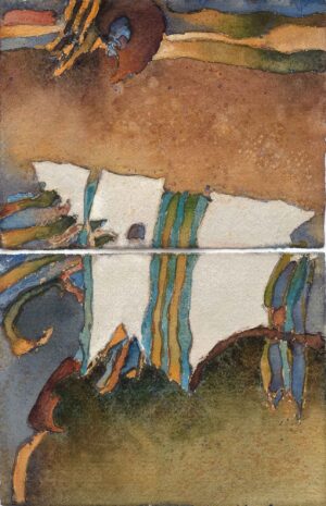 DOPPLER - New York 2004, Zyklus aus sieben Gouachen, Diptychon, Gouache auf Papier, ca. 26 x 16,5 cm, FD 04008 Danielis Friedrich