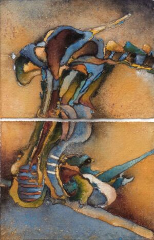 DOPPLER - New York 2004, Zyklus aus sieben Gouachen, Diptychon, Gouache auf Papier, ca. 26 x 16,5 cm, FD 04010 Danielis Friedrich