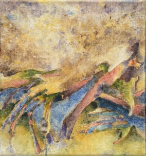 EIN HIMMLISCHES WIRTSHAUS (nicht daheim und doch ...) - Venedig 2004, aus dem Zyklus "Mahlereien" (8), Eitempera auf Leinwand, 30 x 28 cm, FD 04003 Danielis Friedrich