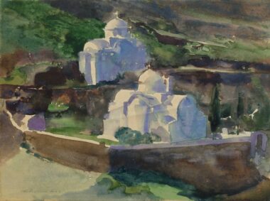 KAPELLEN AUF SIFNOS - 1977, Aquarell auf Papier, 43,9 x 58,8 cm Kruckenhauser Hans
