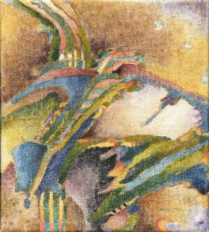 MARSCH DER ZEIT - Venedig 2003, aus dem Zyklus 'Mahlereien' (30), Eitempera auf Leinwand, 28 x 25 cm, FD 03009 Danielis Friedrich