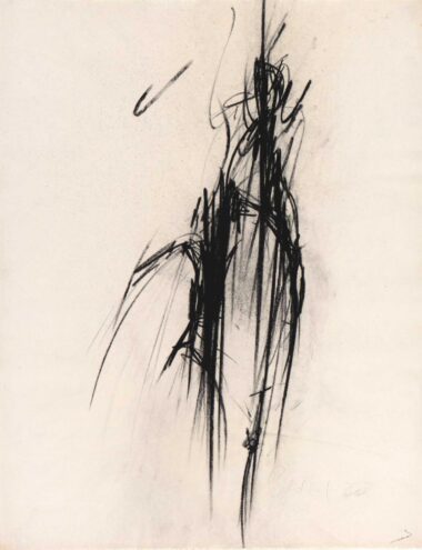 OHNE TITEL - 1960, Kohle auf Papier, ca. 65 x 50 cm Bischof Peter