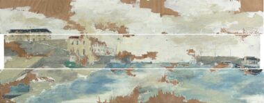 SAUZON - 2022, Triptychon, Mischtechnik auf Holz, gesamt 60 x 153,3 cm Salzmann Nieves