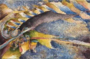 UND SO FÄNGST DU AN 'fragezeichen' - Venedig 2003, aus dem Zyklus 'Mahlereien' (2), Eitempera auf Leinwand, 20 x 30 cm, FD 03006 Danielis Friedrich