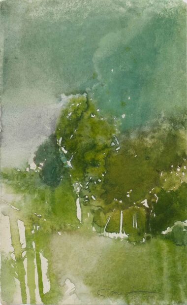 BÄUME - um 2010, Aquarell auf Papier, 31,1 x 19 cm, Werknr. 81306 Salzmann Gottfried