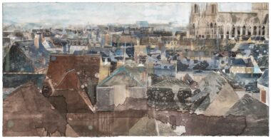 ROUEN - 2018, Aquarell auf Papier, 30 x 59,9 cm, Werknr. 122202, © Jean-Louis Losi, Paris Salzmann Gottfried