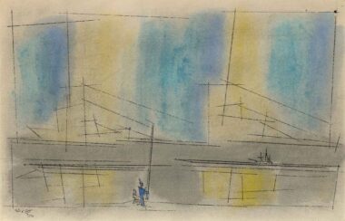 VERTICAL-HORIZONTAL - 1950, Aquarell, Tusche auf Papier, 32,2 x 47,8 cm Feininger Lyonel
