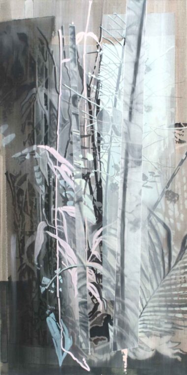 aus der Serie "Andaman Gras - 2020", Acryl und Gouache auf Leinwand, 120 x 60 cm Wagner Eva