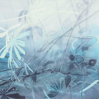 aus der Serie "Mauritian Empathy - 2023", Gouache, Acryl auf Leinwand, 110 x 110 cm Wagner Eva