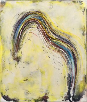 DRAGO PRELOG, 'B' GELB - 1996, Acryl auf Leinwand, 70 x 60 cm Prelog Drago