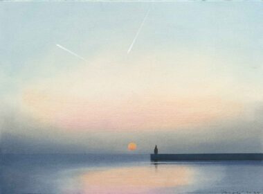 EDUARD ANGELI, EIN RUHIGER ABEND - 2025, Pastell auf Bütten, ca. 56 x 76 cm Angeli Eduard