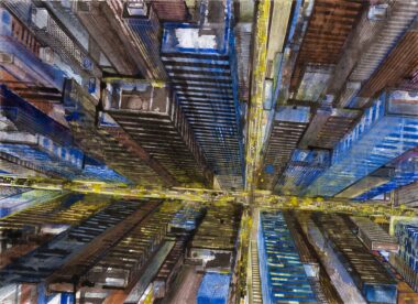 GOTTFRIED SALZMANN, NEW YORK - 2019, Aquarell auf Papier, 53,2 x 73,5 cm, Werknr. 111909 Salzmann Gottfried