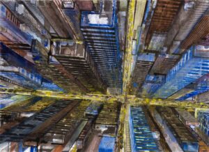 GOTTFRIED SALZMANN, NEW YORK - 2019, Aquarell auf Papier, 53,2 x 73,5 cm, Werknr. 111909 Salzmann Gottfried