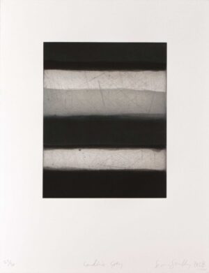JEAN SCULLY, LANDLINE GREY - 2014, Aquatintaradierung, Exemplar: 23/30, 31,8 x 25,4 cm (55,9 x 43,2 cm) Scully Sean